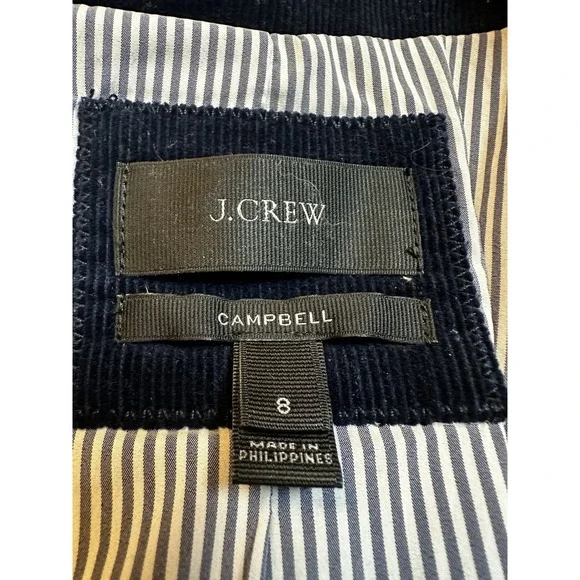 J.Crew Navy Corduroy Campbell Blazer Jacket Women's Size: 8 - Picture 2 of 3